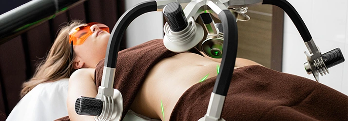 Woman In Laser Contouring Machine